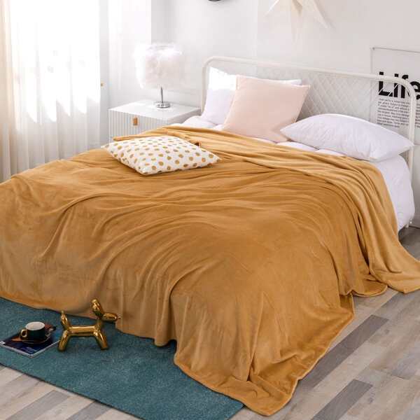 

Plain Flannel Blanket, Camel