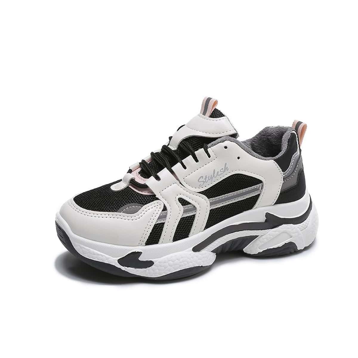 

Colorblock Lace-up Chunky Sneakers, Multicolor