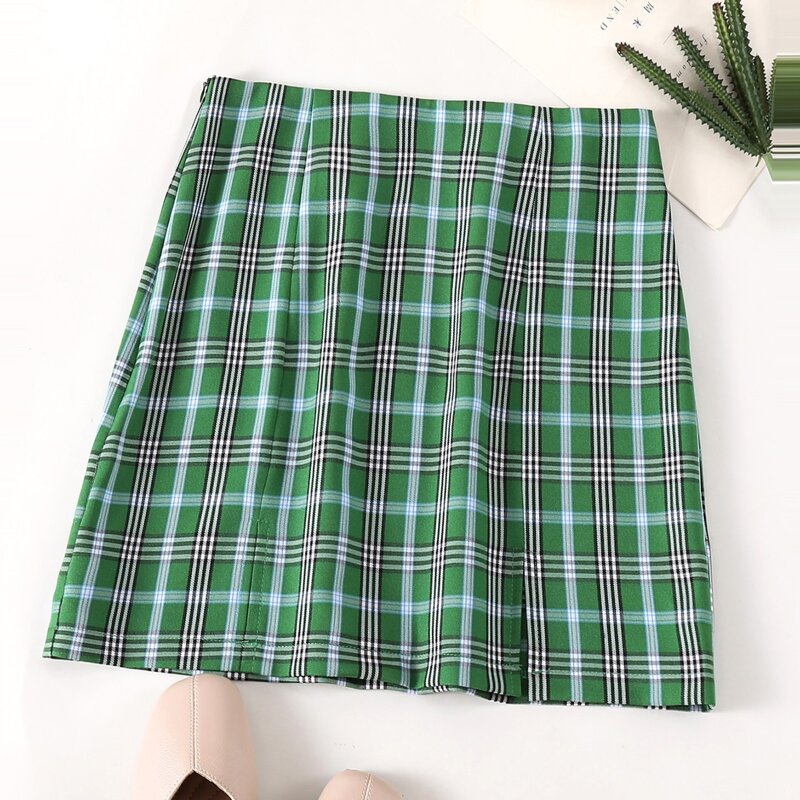 

Tartan Zip Side Mini Skirt, Multicolor
