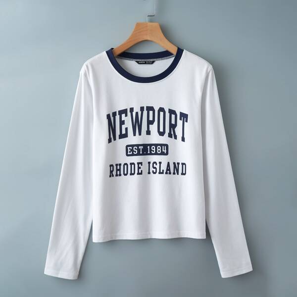 

Letter Graphic Long Sleeve Tee, White