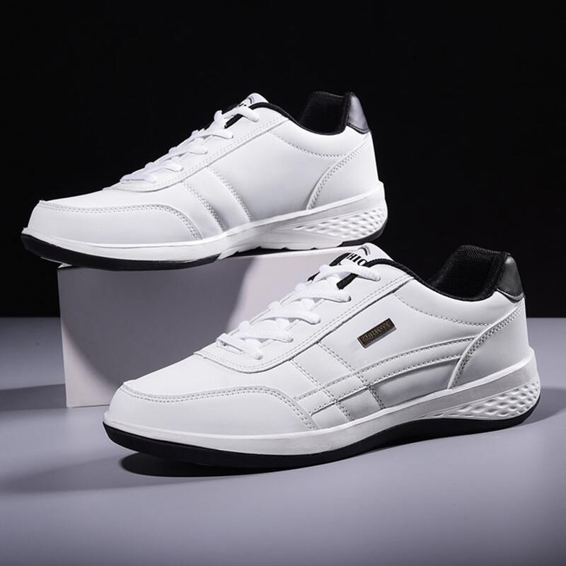 

Guys Simple Lace-up Front Sneakers, White