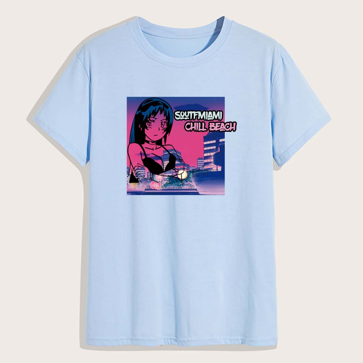 

Guys Letter Figure Graphic Tee, Baby blue
