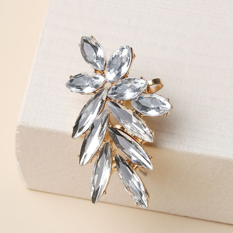 

1pc Rhinestone Ear Cuff, Gold