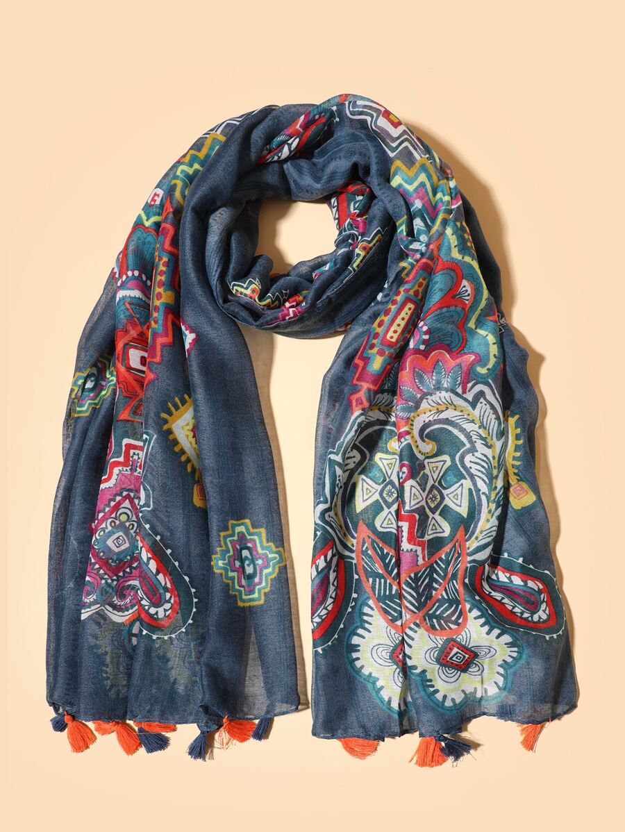 Fashionable Beach Towel Scarf - Multicolor - View 1