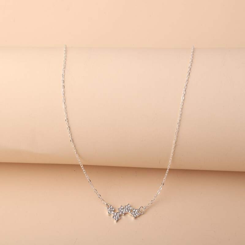 

Rhinestone Pendant Necklace, Silver