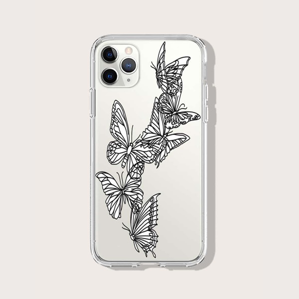 

Butterfly Print Clear iPhone Case