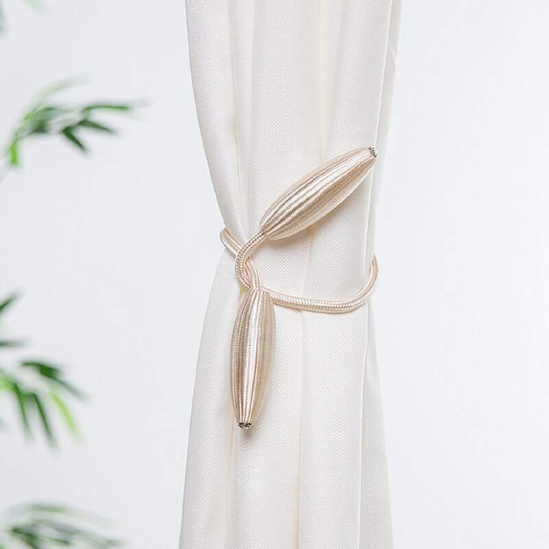 

1pc Line Curtain Tie Back, Beige