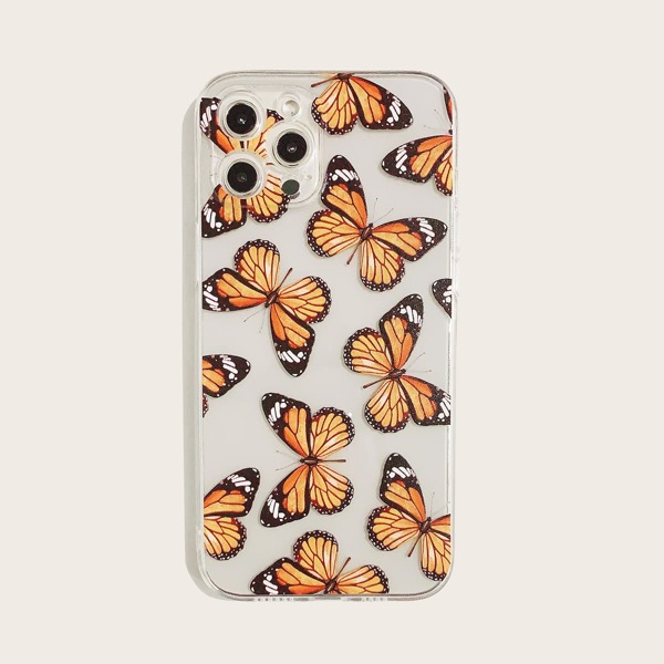 

Прозрачный чехол для iPhone с принтом бабочки