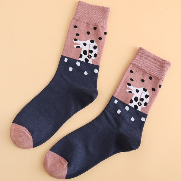 

Men Cartoon Graphic Crew Socks, Multicolor