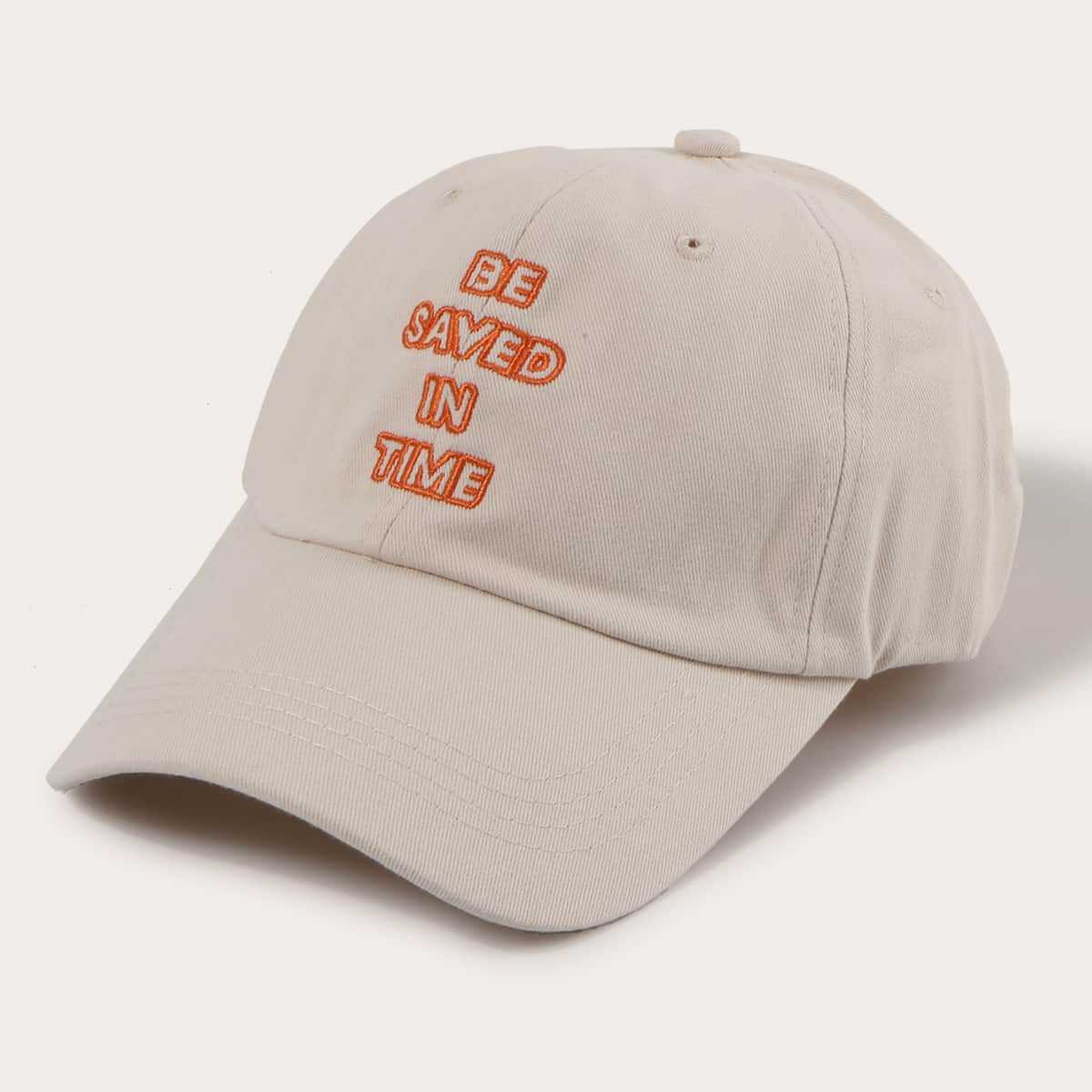 

Guys Letter Embroidery Baseball Cap, Beige
