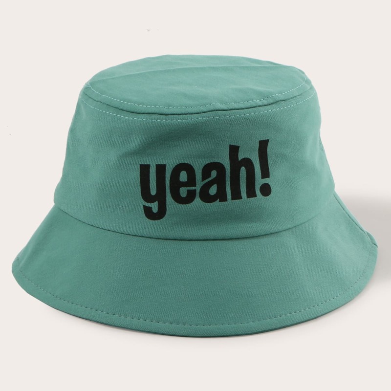 

Letter Graphic Bucket Hat, Green