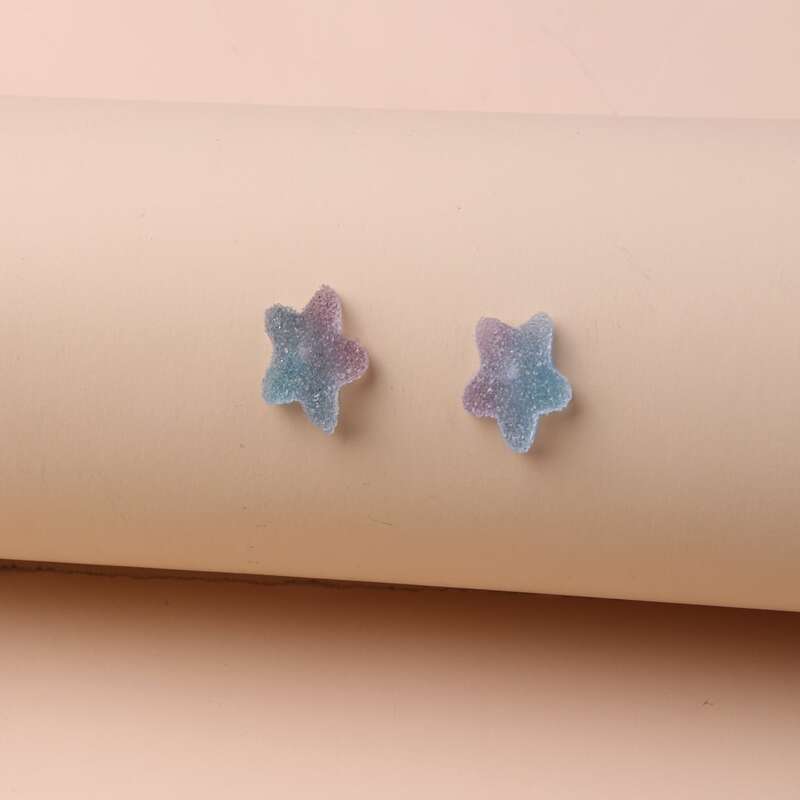 

Star Fudge Stud Earrings, Blue