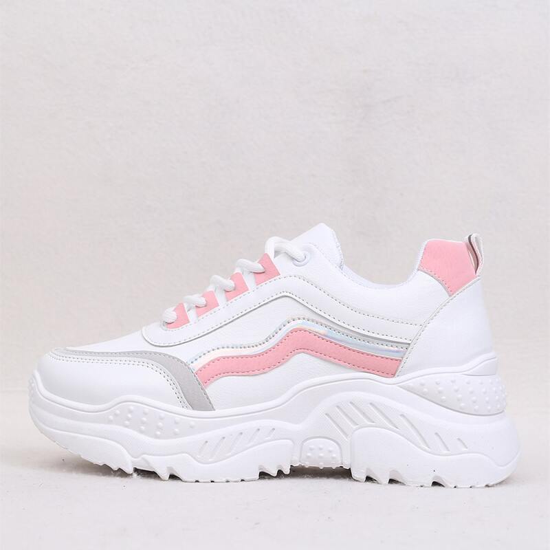 

Lace Up Front Chunky Sneakers, White