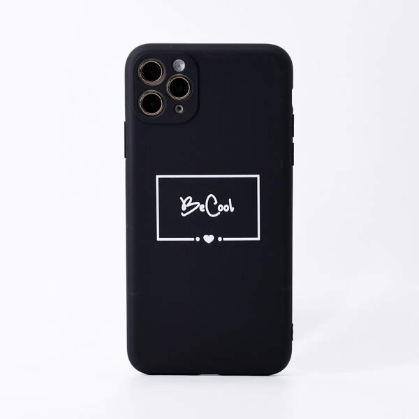 

Letter Graphic iPhone Case, Black