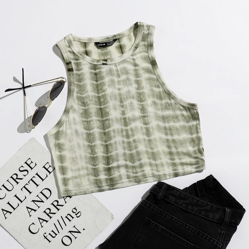 

Tie Dye Tank Top, Army green