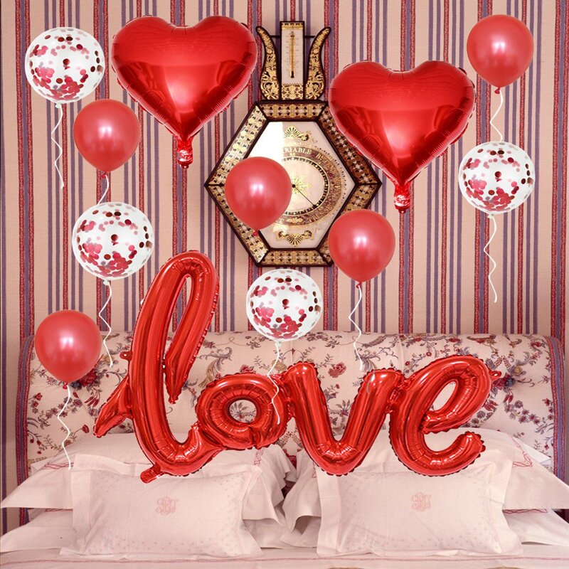 

12pcs Decorative Balloon Set, Multicolor