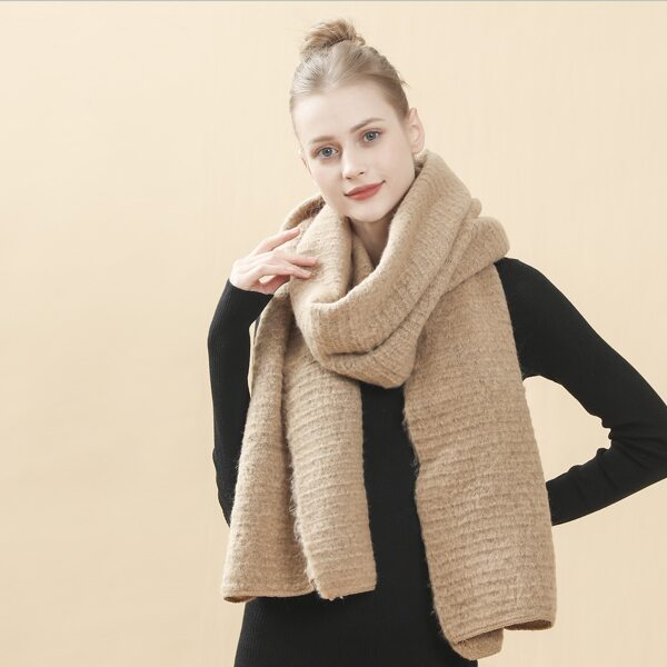 

Solid Knit Scarf, Camel