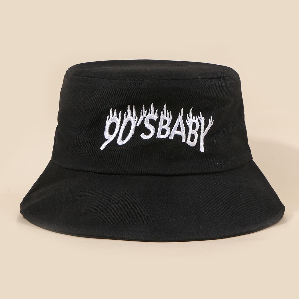 

Letter Graphic Bucket Hat, Black