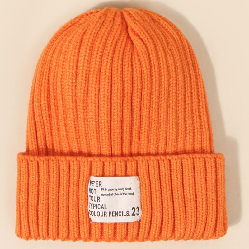 

Letter Label Beanie, Orange