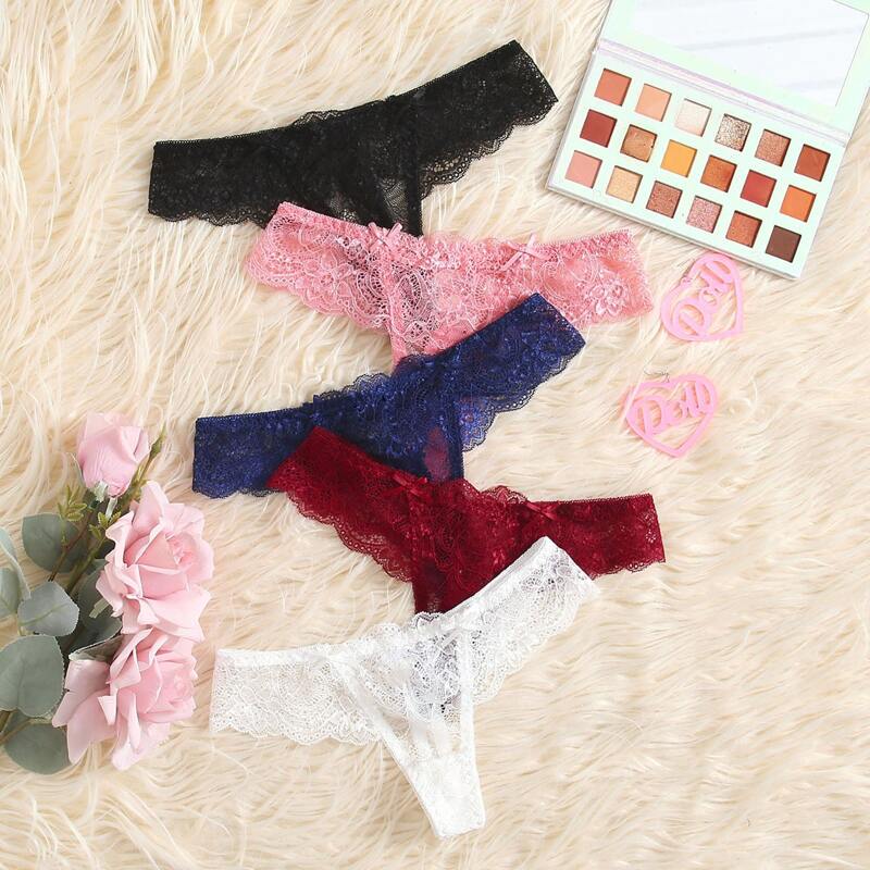 

5pack Floral Lace Panty Set, Multicolor