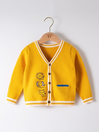 كنزات صوفي للاولاد الصغار التطريز الخط كاجوال