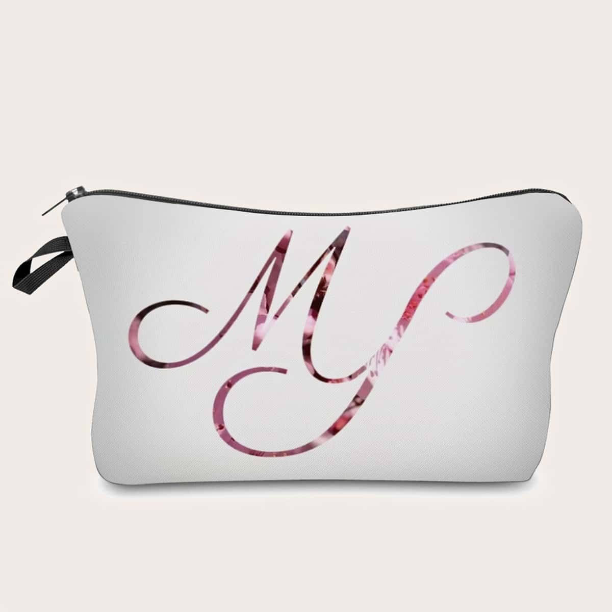 

Letter Graphic Makeup Bag, Multicolor
