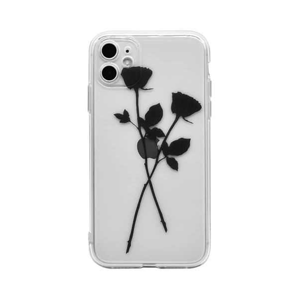 

Чехол для iPhone с цветочным узором, Прозрачный
