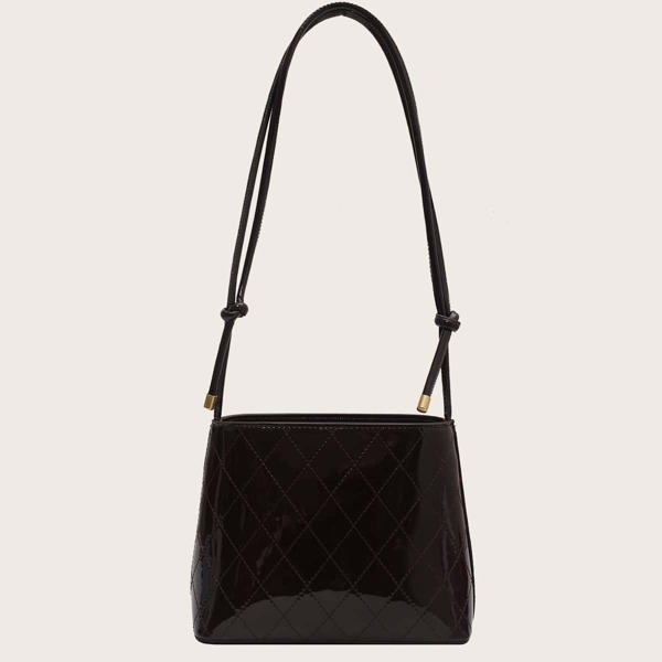 

Stitch Detailed Bucket Bag, Coffee brown