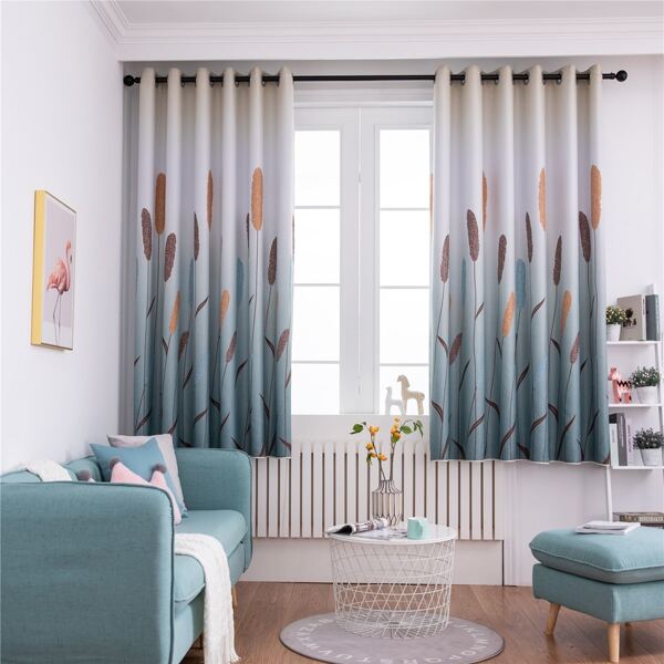

Reed Print Single Panel Blackout Curtain, Multicolor