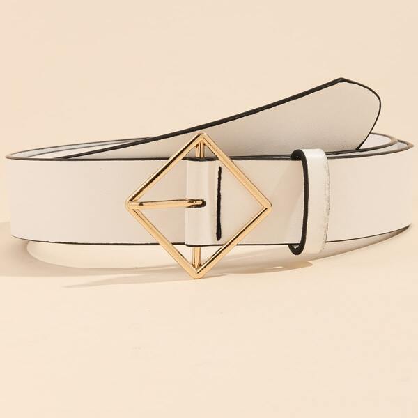 

Square Buckle Belt, White