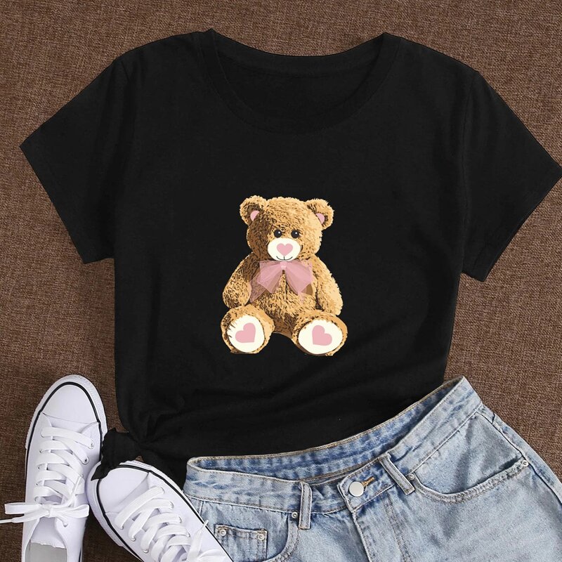 

Teddy Bear Graphic Tee, Black