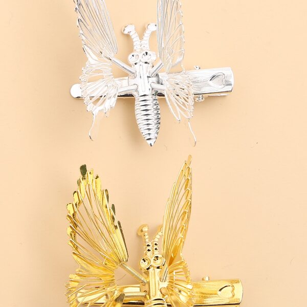 

2pcs Metal Animal Decor Hair Clip, Multicolor
