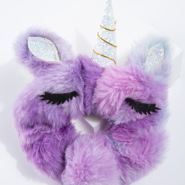 

Cartoon Plush Hair Tie, Purple