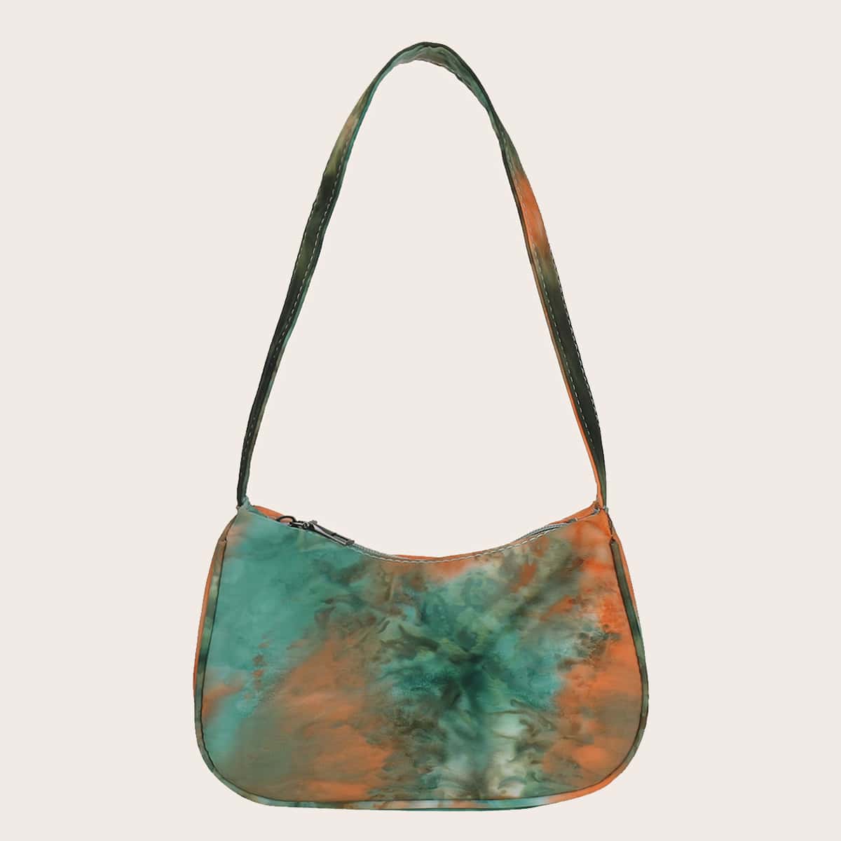 

Tie Dye Baguette Bag, Green