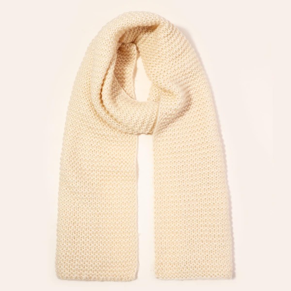 

Solid Knit Scarf, Beige