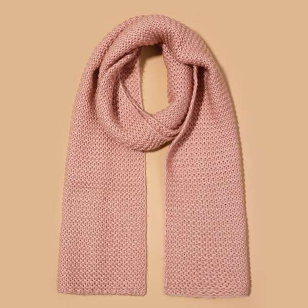 

Solid Knit Scarf, Pink