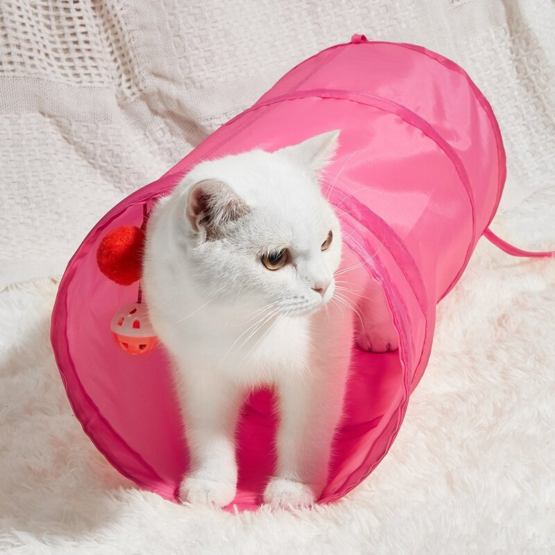 

Solid Foldable Cat Tunnel, Hot pink