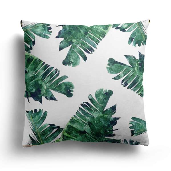 

Tropical Leaf Print Cushion Cover Without Filler, Multicolor