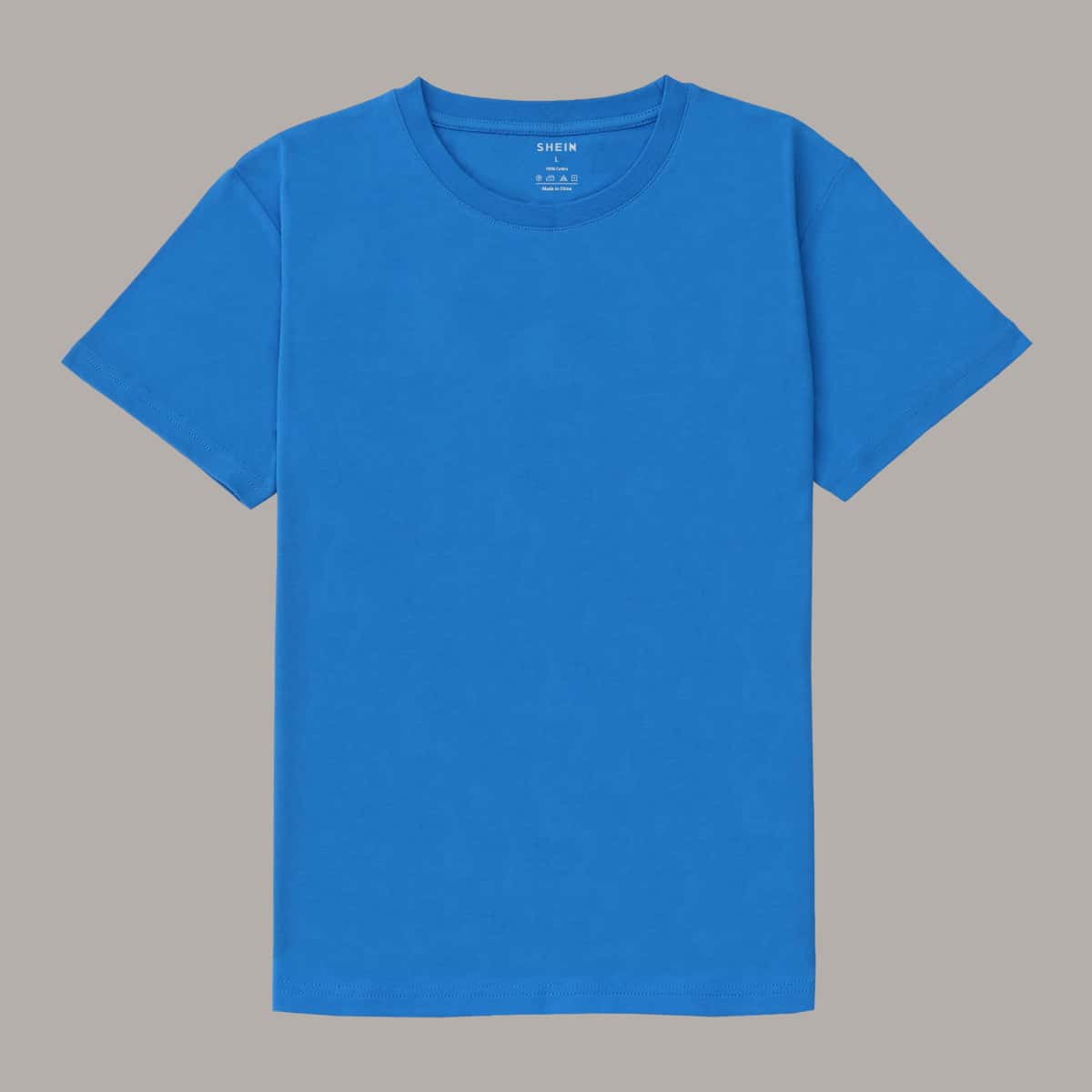 

Men Solid Crew Neck Tee, Blue