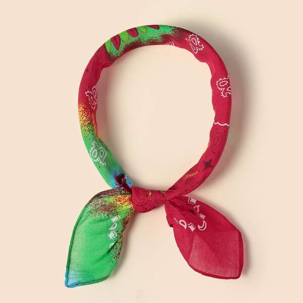 

Tie Dye Pattern Bandana, Multicolor
