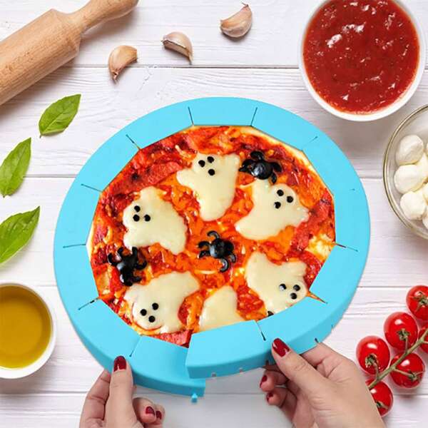 

1pc Adjustable Silicone Random Color Pizza Ring, Multicolor