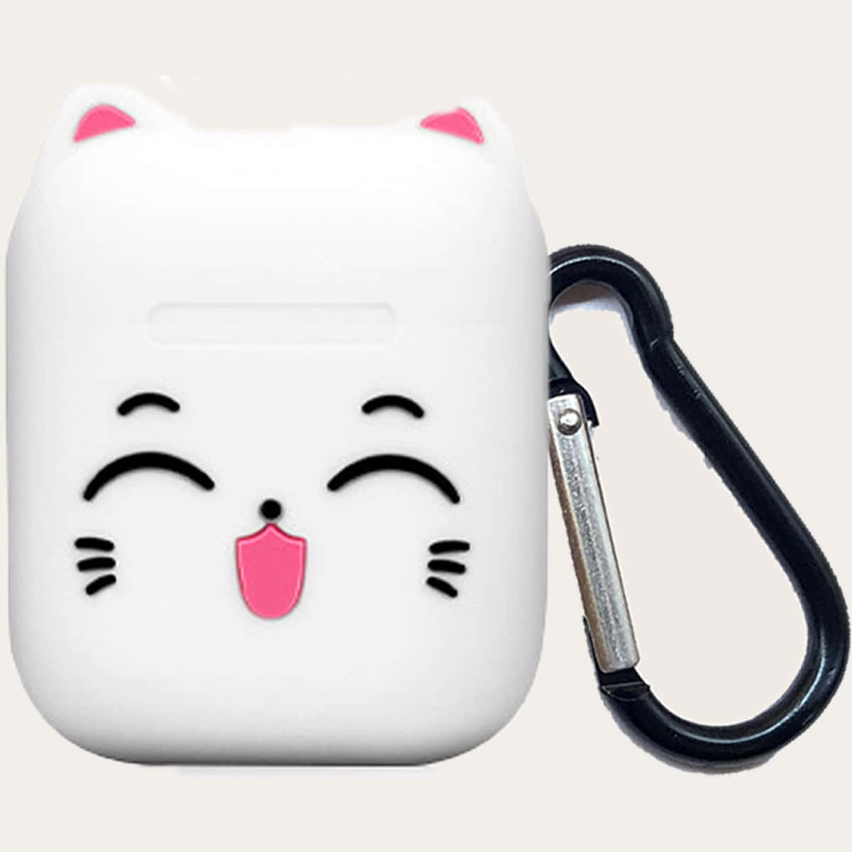 

Cartoon Cat AirPods Case, White