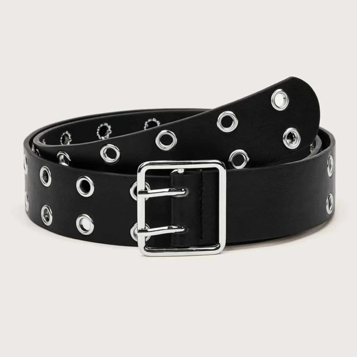 

Grommet Buckle Belt, Black