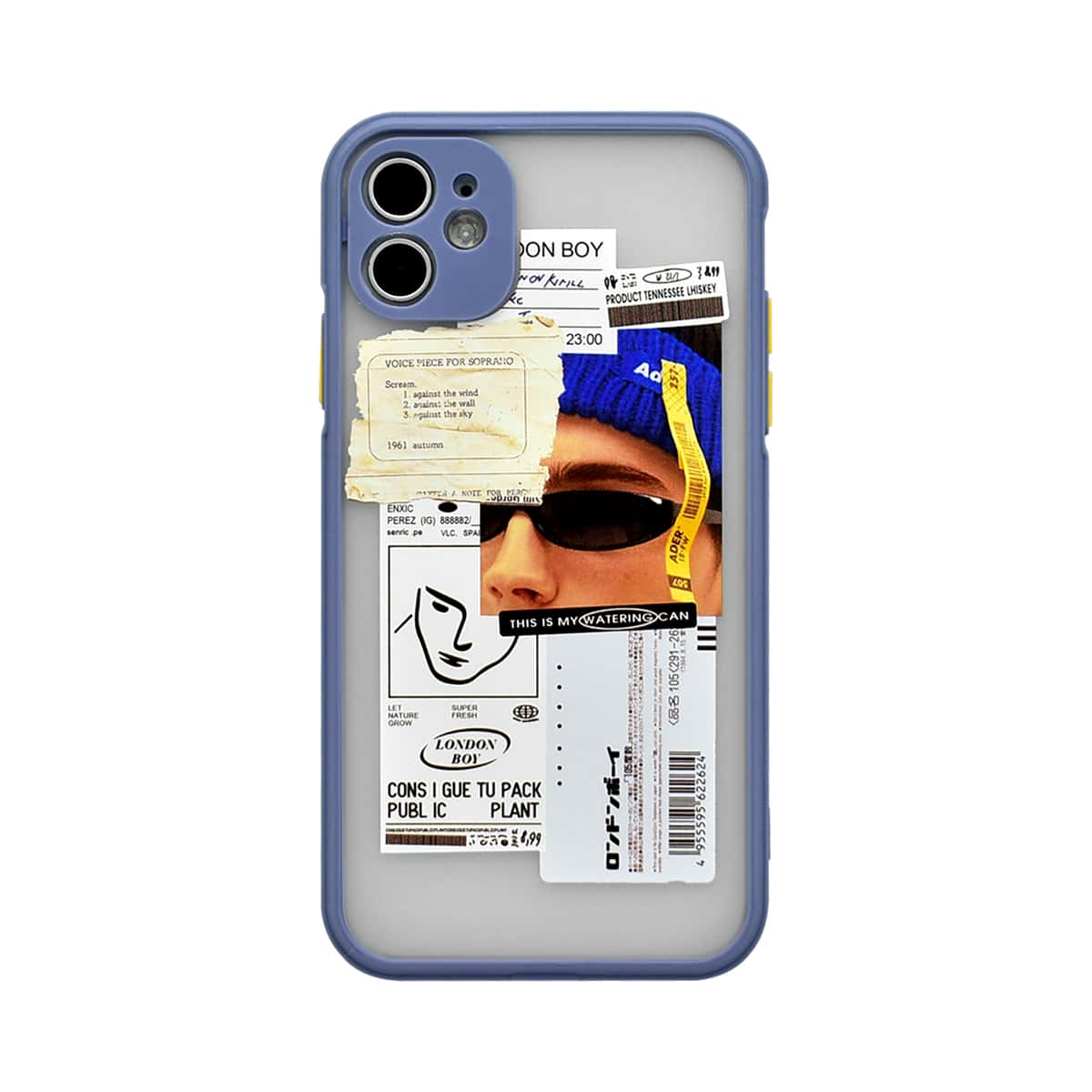 

Picture Print Contrast Frame iPhone Case, Black