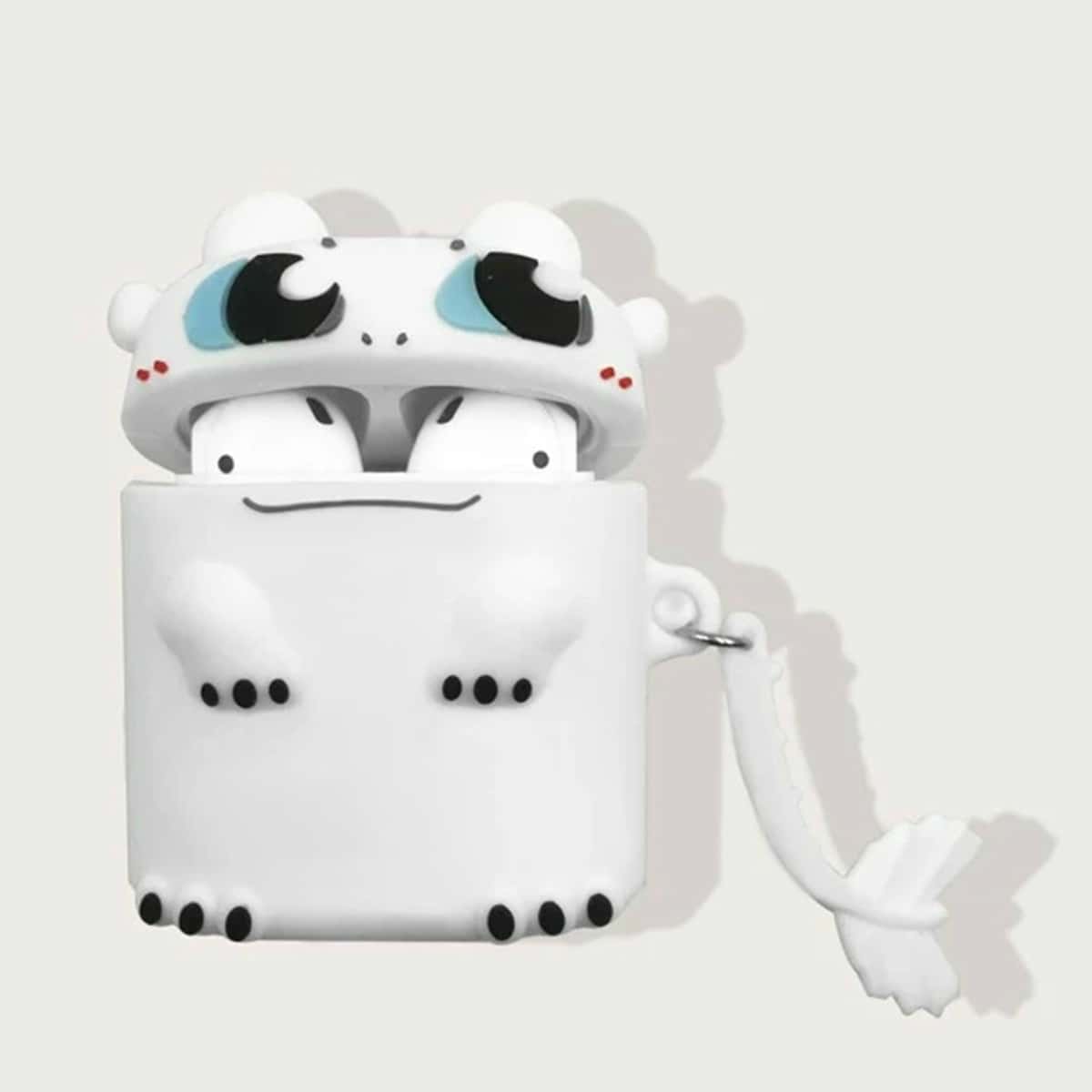 

Cartoon Shaped AirPods Case, White
