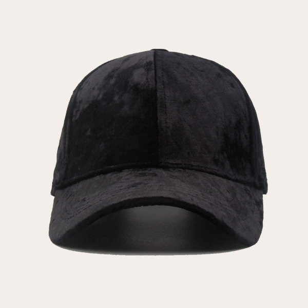 

Velvet Baseball Cap, Black
