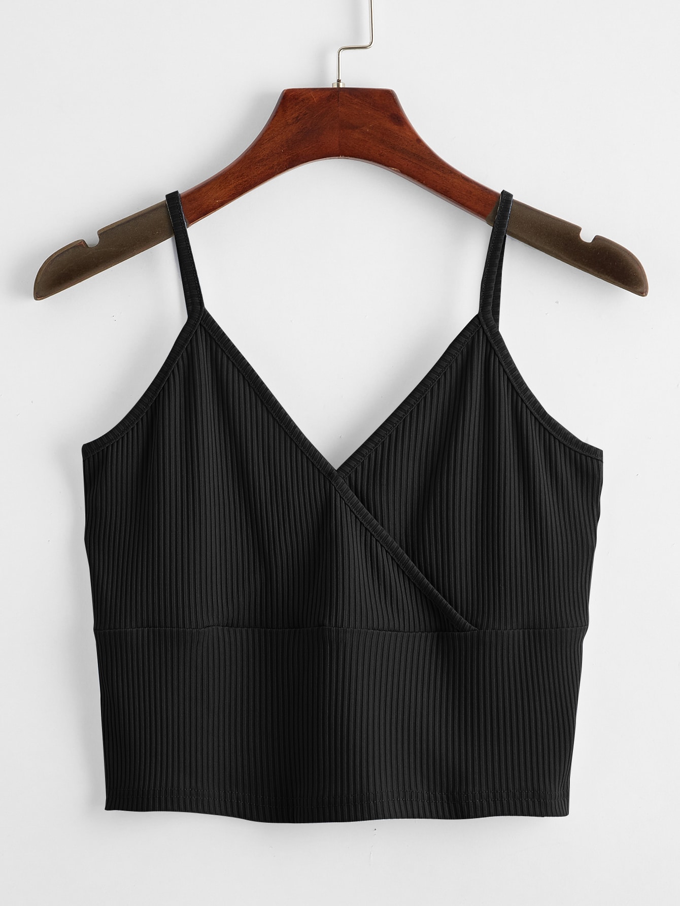 Plus Rib Wrap Crop Cami Top thumbnail