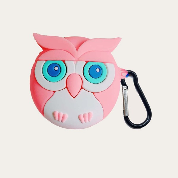 

Cartoon Owl Design AirPods Case, Pink