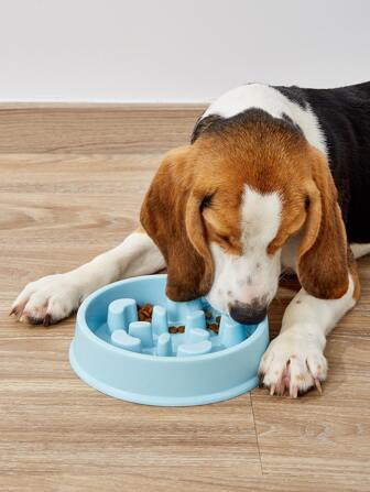 1 قطعة وعاء تغذية صحي بطيء للحيوانات الأليفة، نمط ولون عشوائي