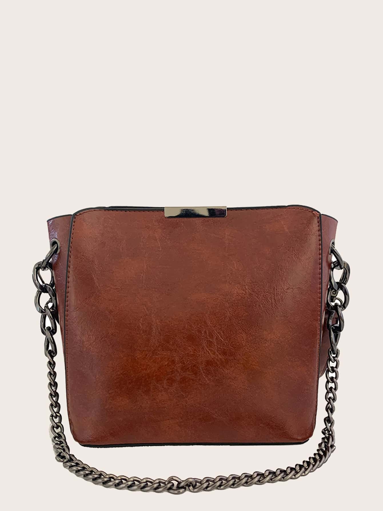 Minimalist Shoulder Bag With Inner Pouch thumbnail